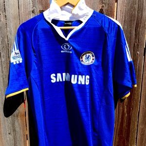 Vintage collectible replica Chelsea soccer jersey. English Premier league